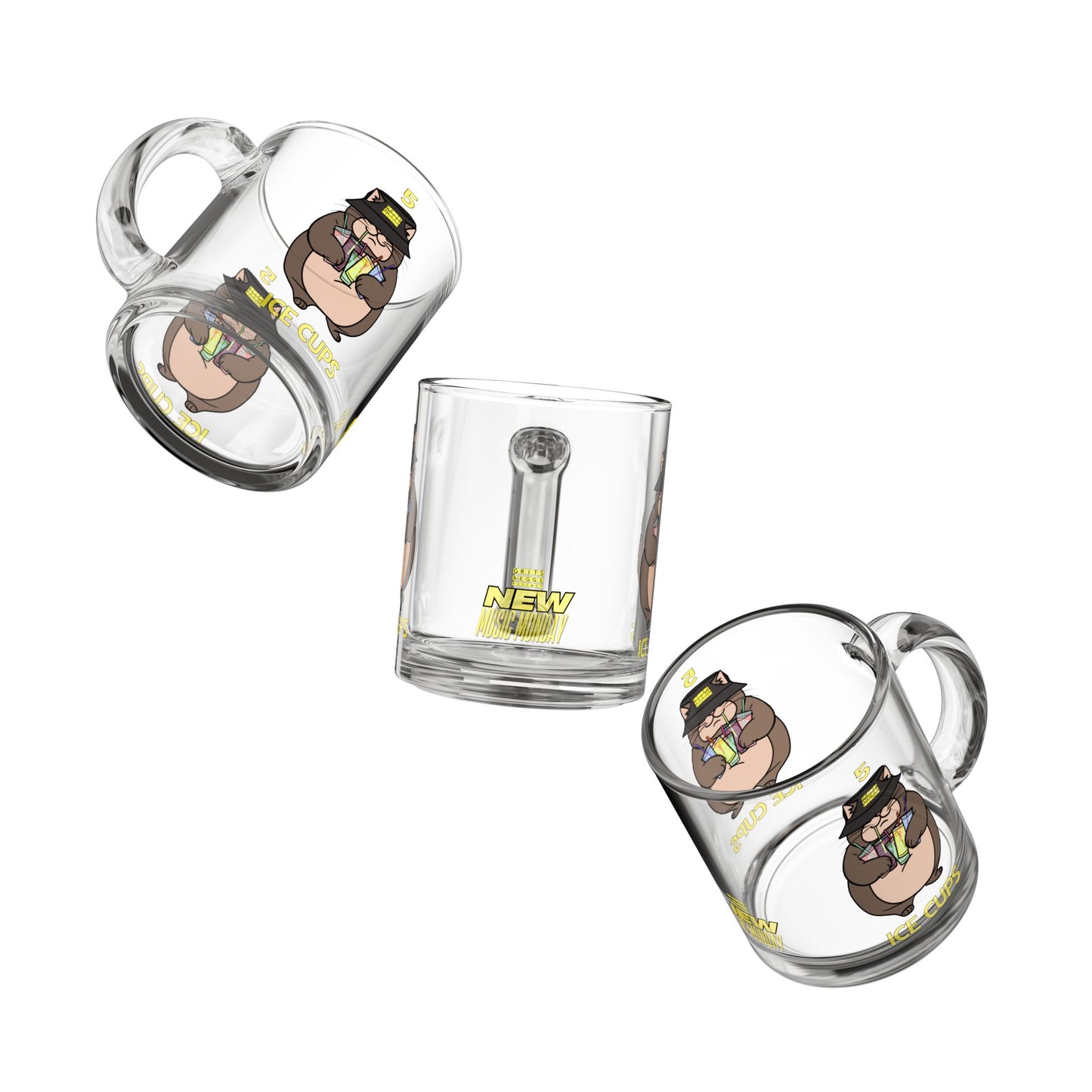 NMM - 5 Ice Cups - Glass Mug - 10oz