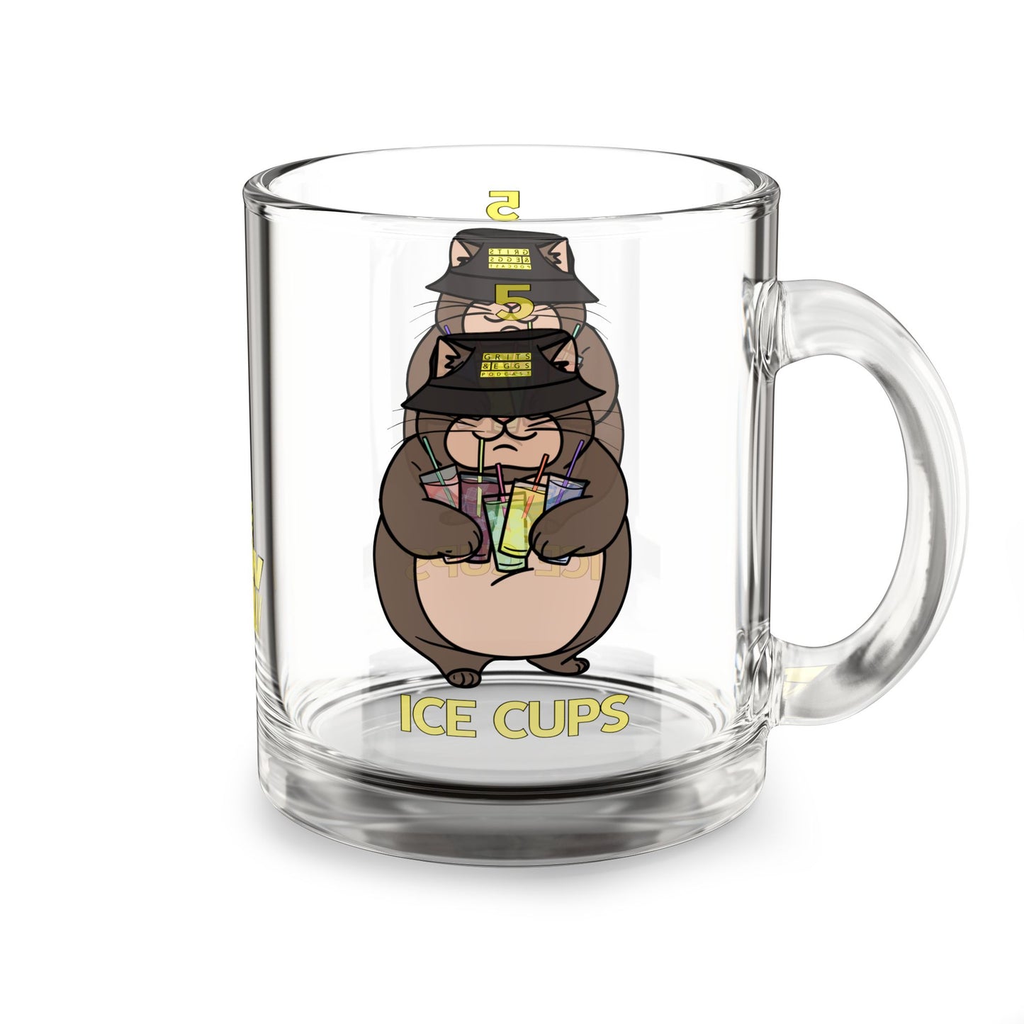 NMM - 5 Ice Cups - Glass Mug - 10oz
