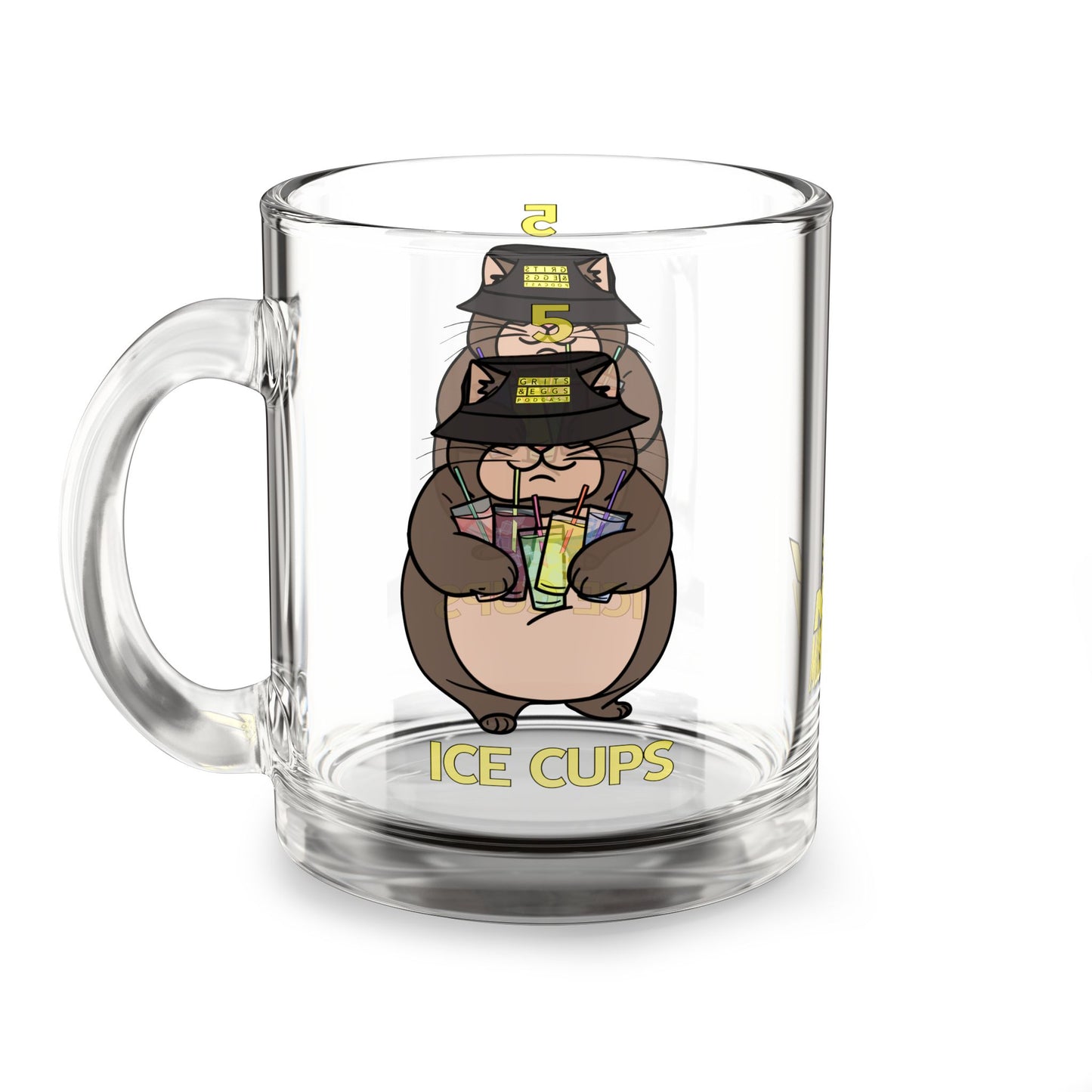 NMM - 5 Ice Cups - Glass Mug - 10oz