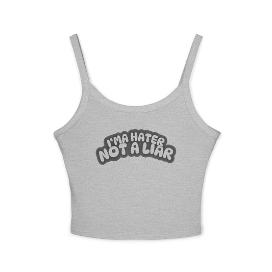 Hater/Liar Bubble - Black - Cropped Tank
